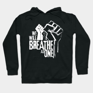 We Will Breathe As One - White Graphic Hoodie